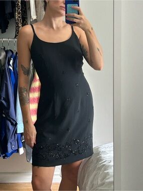 VINTAGE beaded mini dress